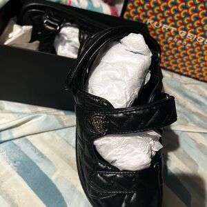 Kurt Geiger Black Quilted Kids Dress Shoes